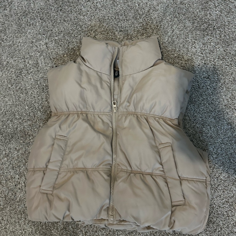 Tan Puffer Vest